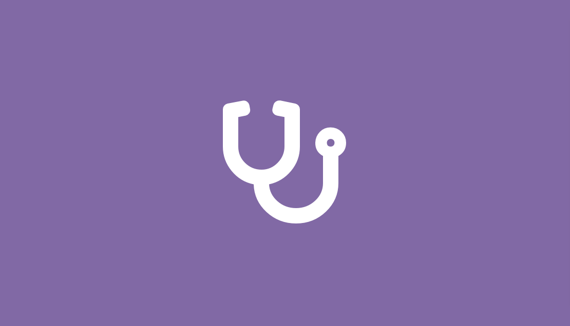 A purple background with an image of a stethoscope.