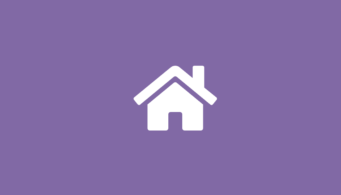 A purple background with an image of a house.